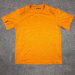 REI Co-op Mens Active T-Shirt Medium Orange Heathered Polyester Performance Tee